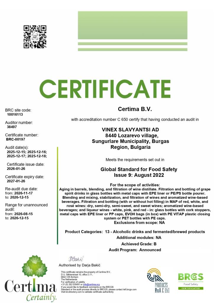 BRC Certificate Template issue 9 ver. 10.11.2023 Vinex 26.01.2026 DB_page-0001
